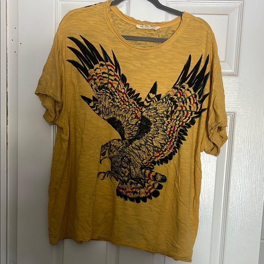 We the Free Yellow Graphic Eagle T-Shirt